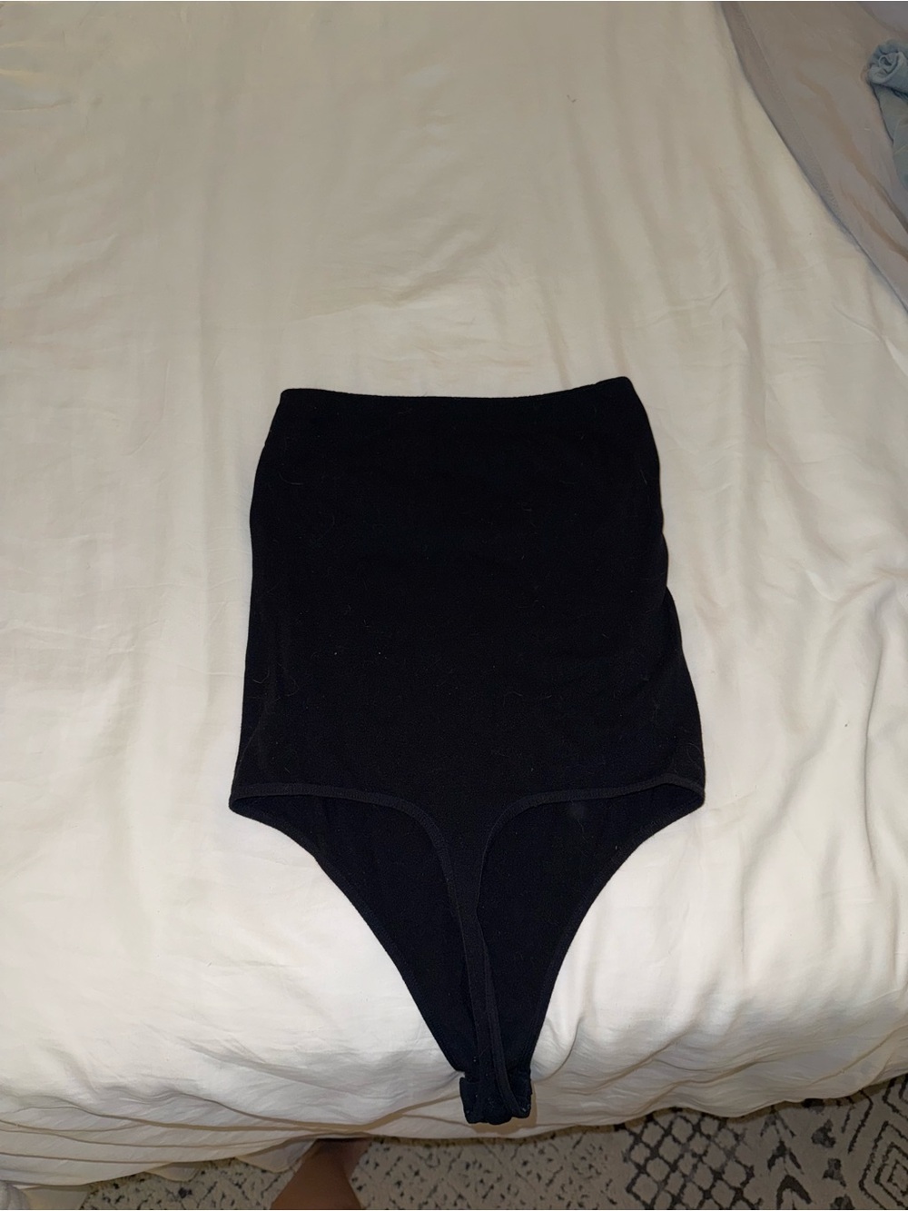 Classic Black High-Rise Bodysuit - Sleek Minimalist Style